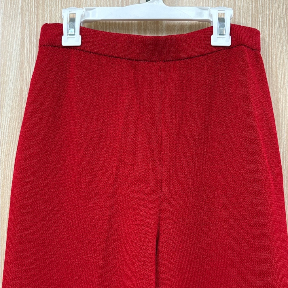 St John Collection Red Sweater Pants Size 6 - Picture 2 of 6
